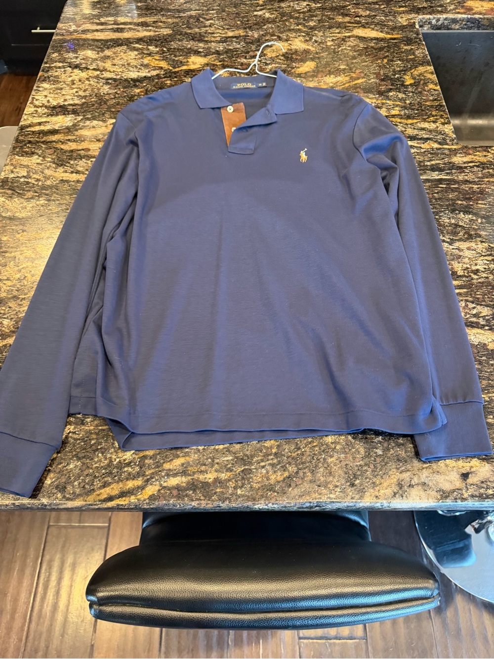 Polo by Ralph Lauren Long-Sleeve Polo Sweater in Navy
